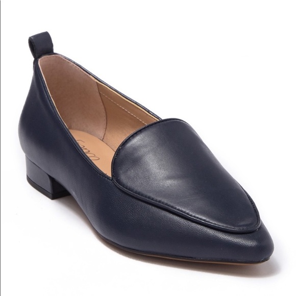 franco sarto studio pointed toe leather loafer